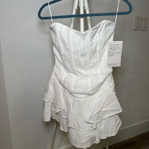 NWT White Strapless Dress
